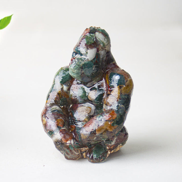 Decoración con piedras preciosas de gorila epoxi de cristal Olivenorma