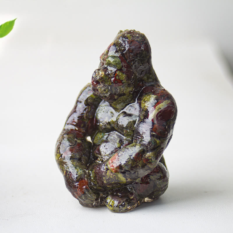 Decoración con piedras preciosas de gorila epoxi de cristal Olivenorma