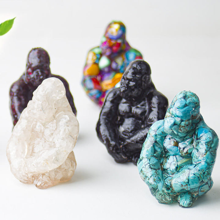 Decoración con piedras preciosas de gorila epoxi de cristal Olivenorma