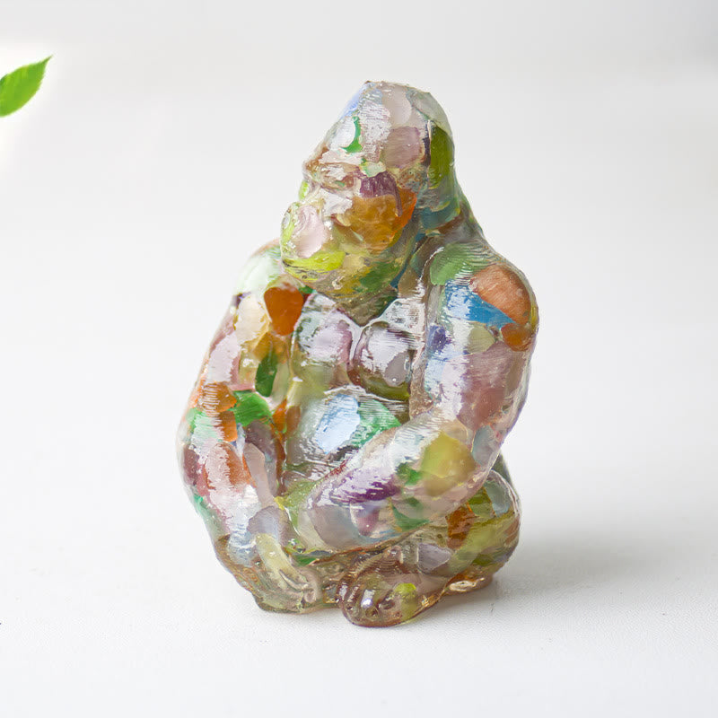 Decoración con piedras preciosas de gorila epoxi de cristal Olivenorma