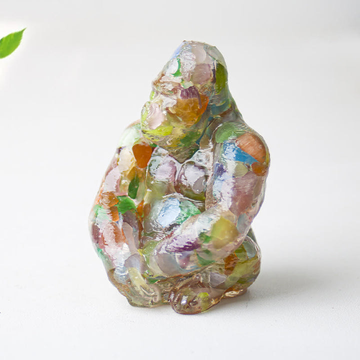 Decoración con piedras preciosas de gorila epoxi de cristal Olivenorma