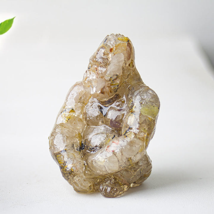 Decoración con piedras preciosas de gorila epoxi de cristal Olivenorma