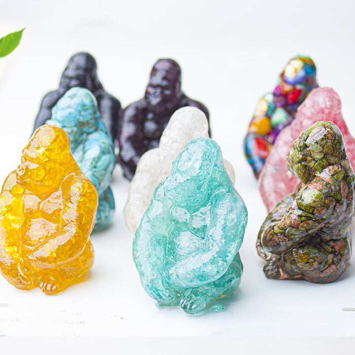 Decoración con piedras preciosas de gorila epoxi de cristal Olivenorma