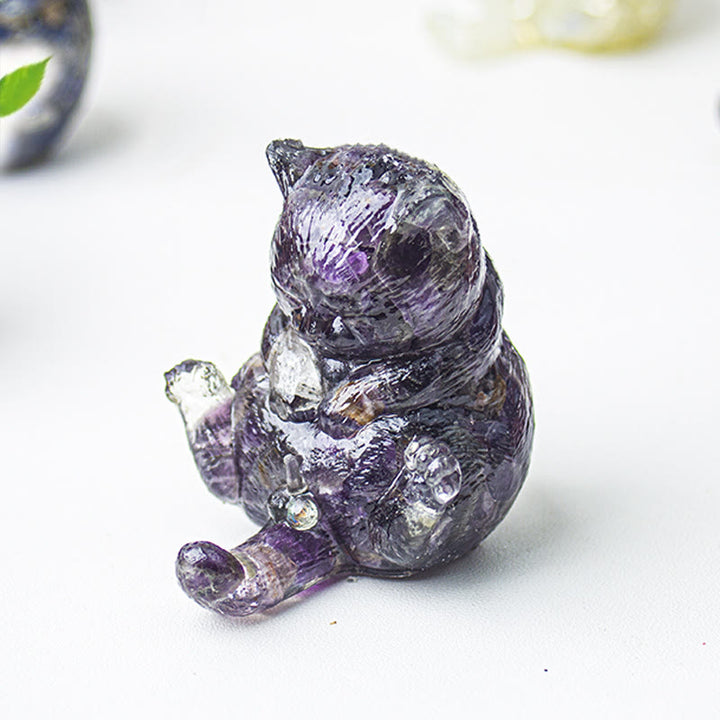 Decoración con gemas de gato en calor de cristal epoxi Olivenorma