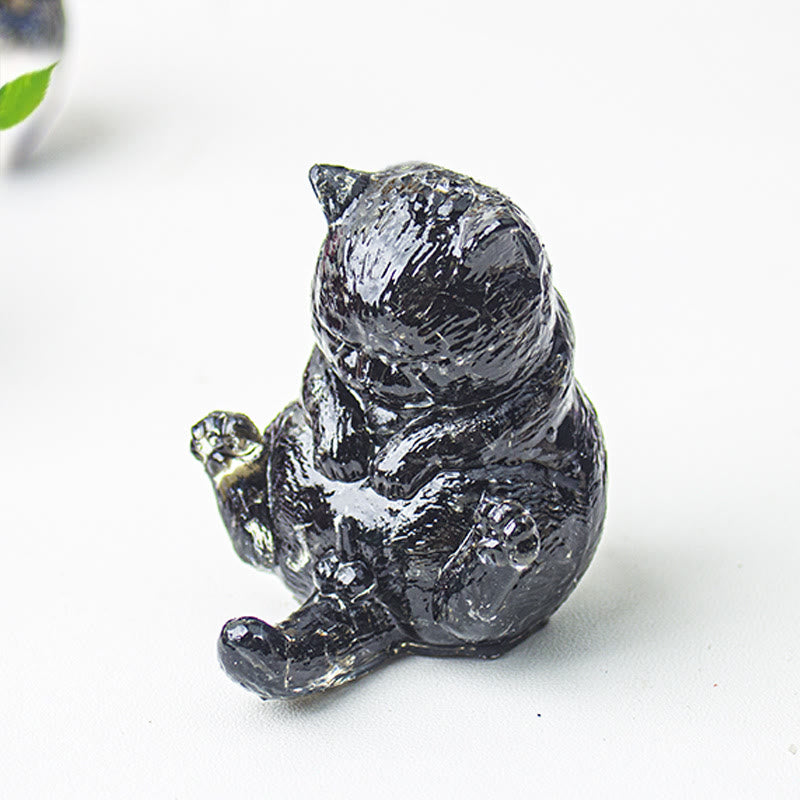 Decoración con gemas de gato en calor de cristal epoxi Olivenorma