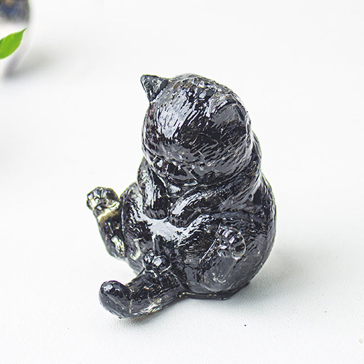 Decoración con gemas de gato en calor de cristal epoxi Olivenorma