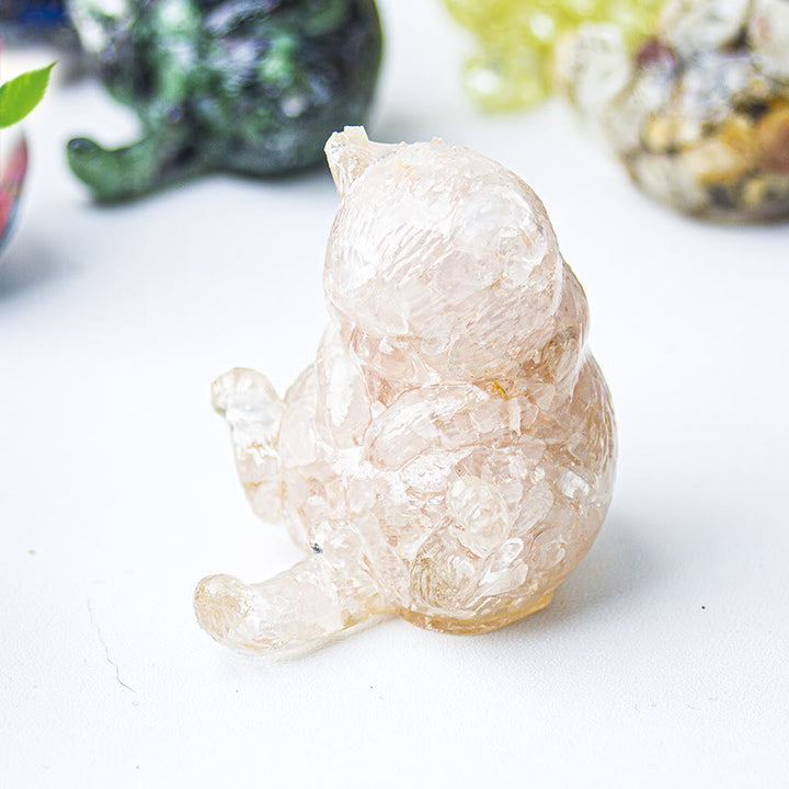 Decoración con gemas de gato en calor de cristal epoxi Olivenorma