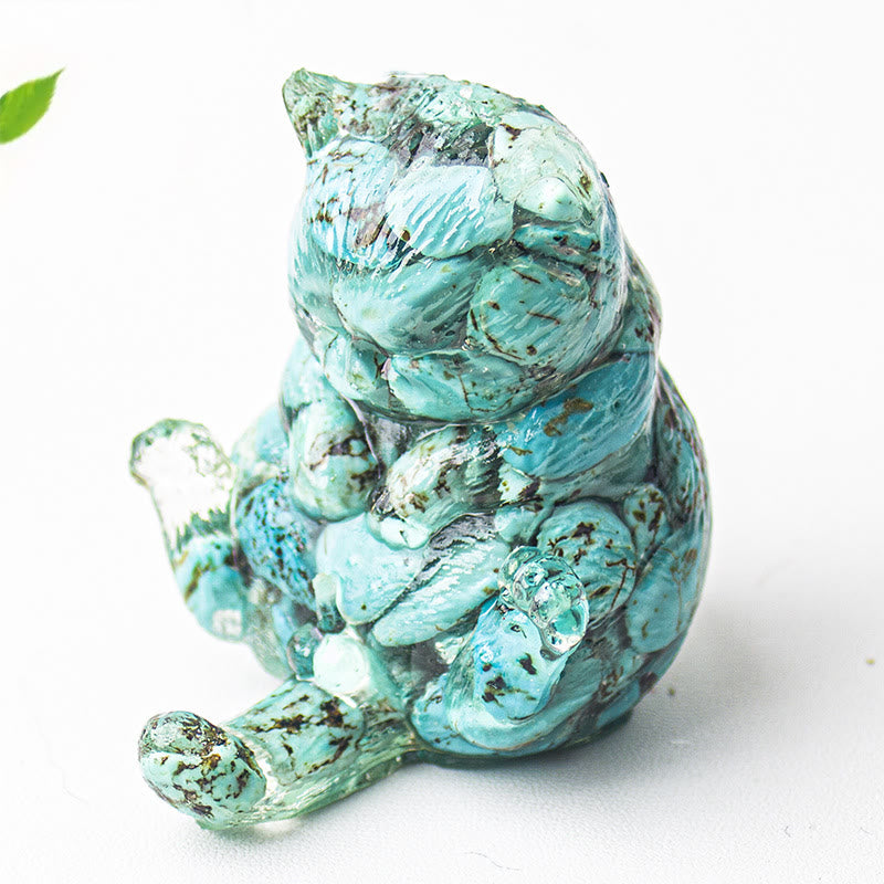 Decoración con gemas de gato en calor de cristal epoxi Olivenorma