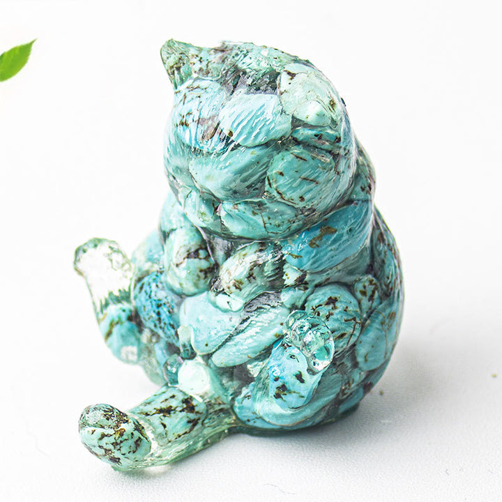 Decoración con gemas de gato en calor de cristal epoxi Olivenorma
