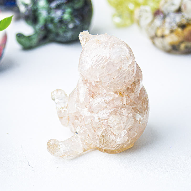 Decoración con gemas de gato en calor de cristal epoxi Olivenorma