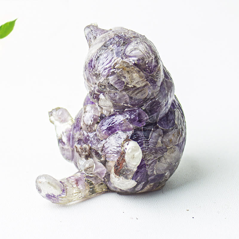 Decoración con gemas de gato en calor de cristal epoxi Olivenorma