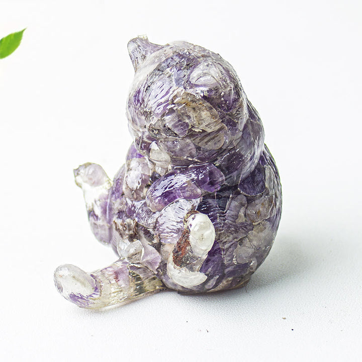 Decoración con gemas de gato en calor de cristal epoxi Olivenorma