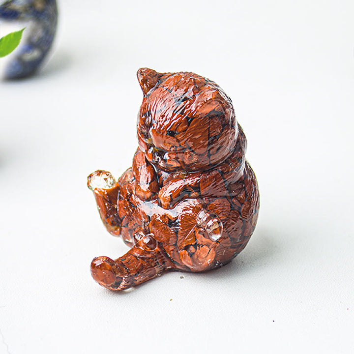 Decoración con gemas de gato en calor de cristal epoxi Olivenorma
