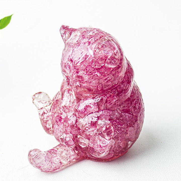 Decoración con gemas de gato en calor de cristal epoxi Olivenorma