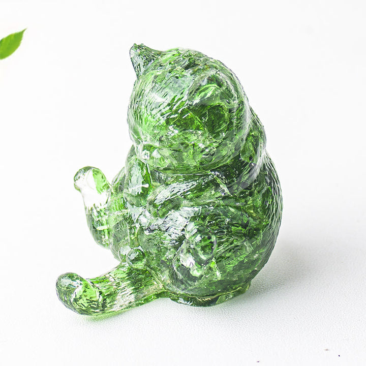 Decoración con gemas de gato en calor de cristal epoxi Olivenorma