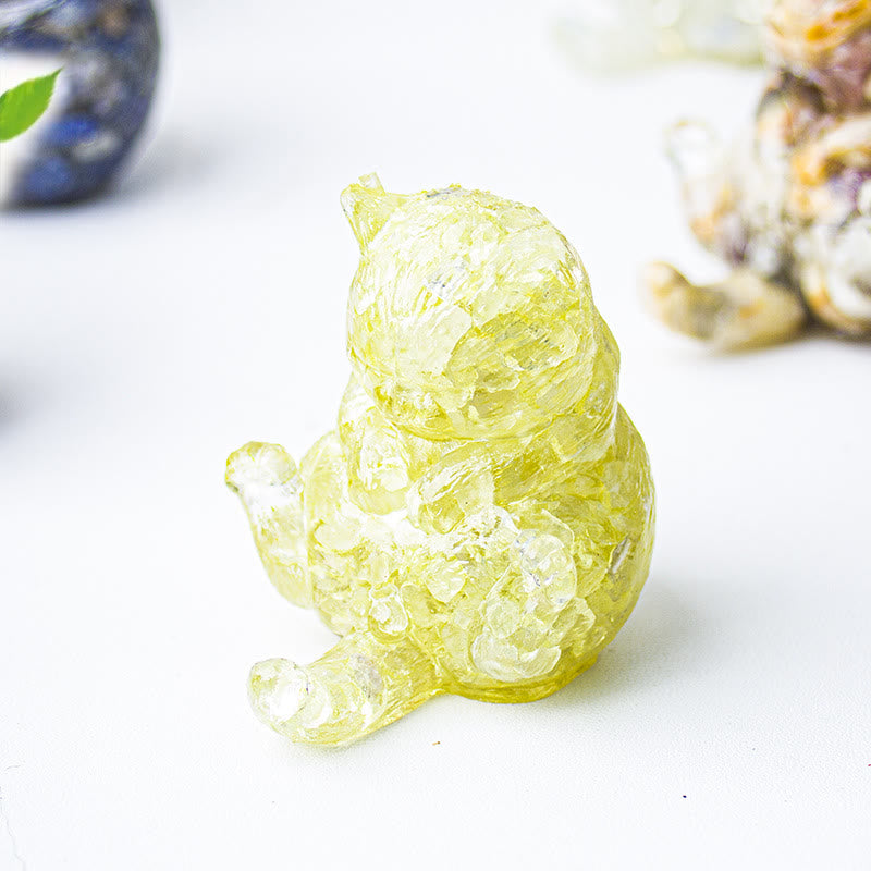 Decoración con gemas de gato en calor de cristal epoxi Olivenorma