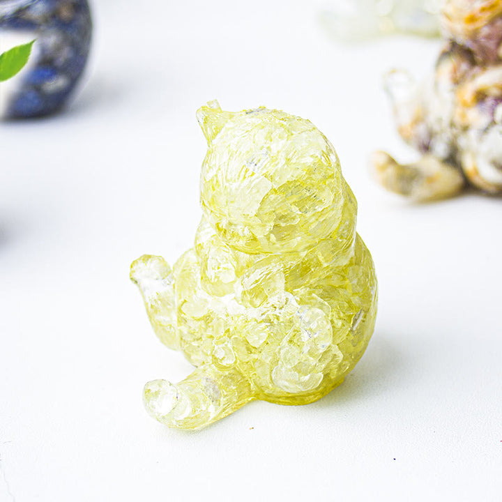 Decoración con gemas de gato en calor de cristal epoxi Olivenorma