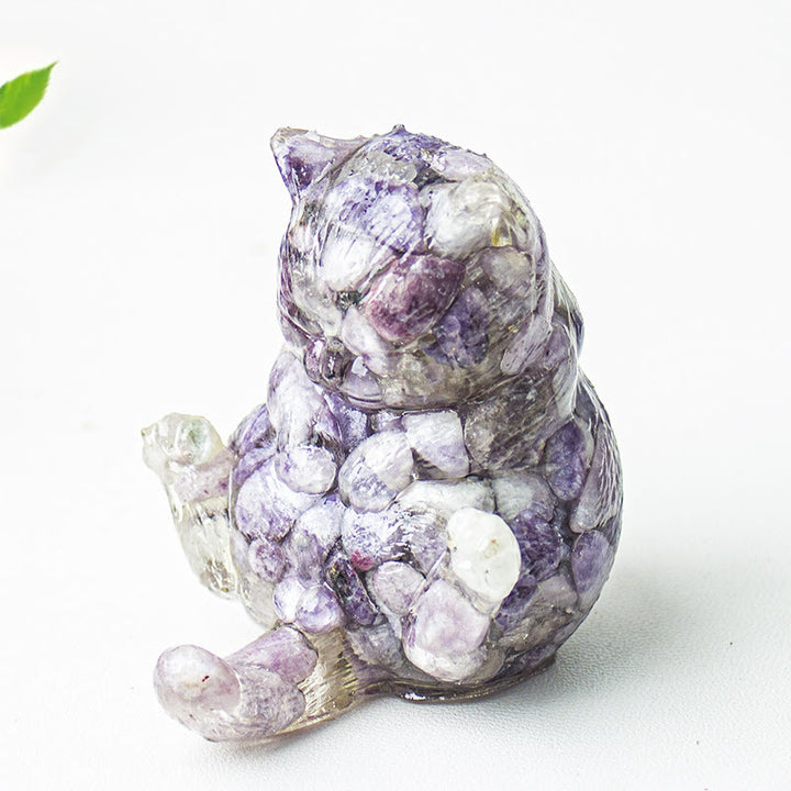 Decoración con gemas de gato en calor de cristal epoxi Olivenorma