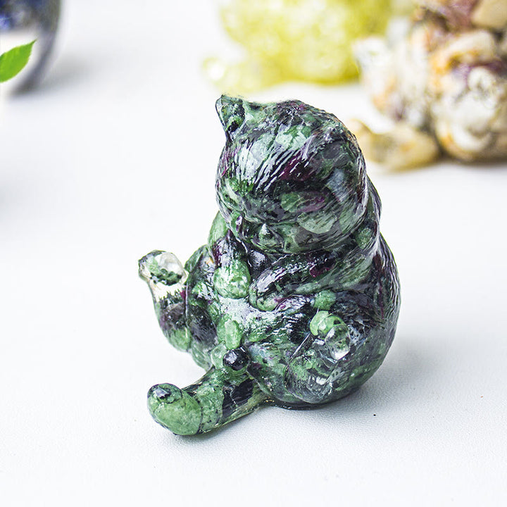 Decoración con gemas de gato en calor de cristal epoxi Olivenorma