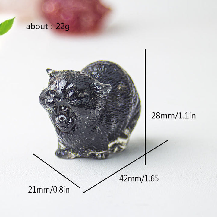 Decoración con piedras preciosas de cristal epoxi de Olivenorma : Gatos luchadores