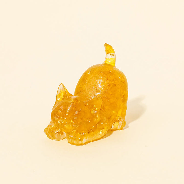 Decoración con gemas de gatito adorable de cristal epoxi Olivenorma