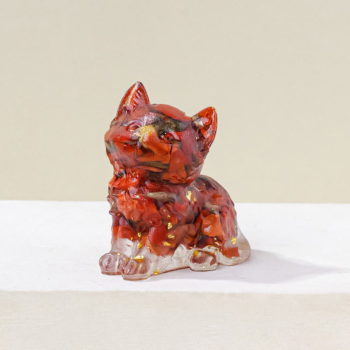 Decoración con gemas de gatito adorable de cristal epoxi Olivenorma