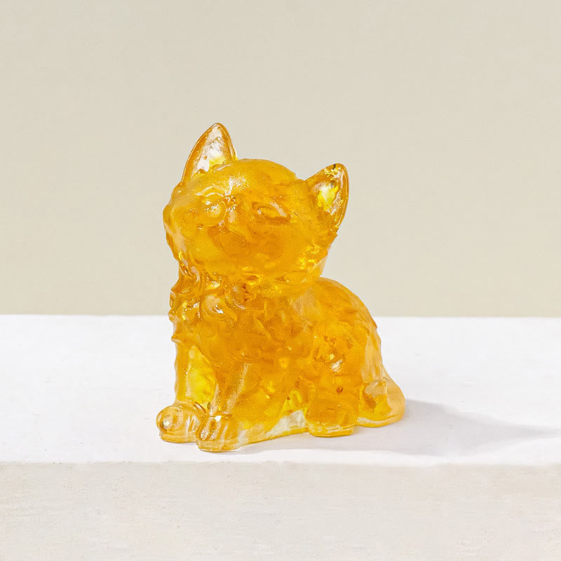 Decoración con gemas de gatito adorable de cristal epoxi Olivenorma