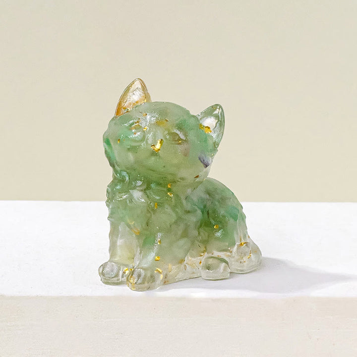 Decoración con gemas de gatito adorable de cristal epoxi Olivenorma