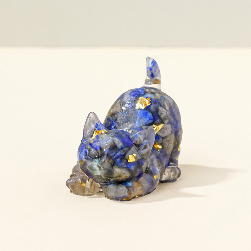 Decoración con gemas de gatito adorable de cristal epoxi Olivenorma