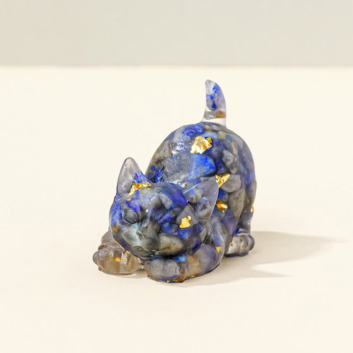 Decoración con gemas de gatito adorable de cristal epoxi Olivenorma