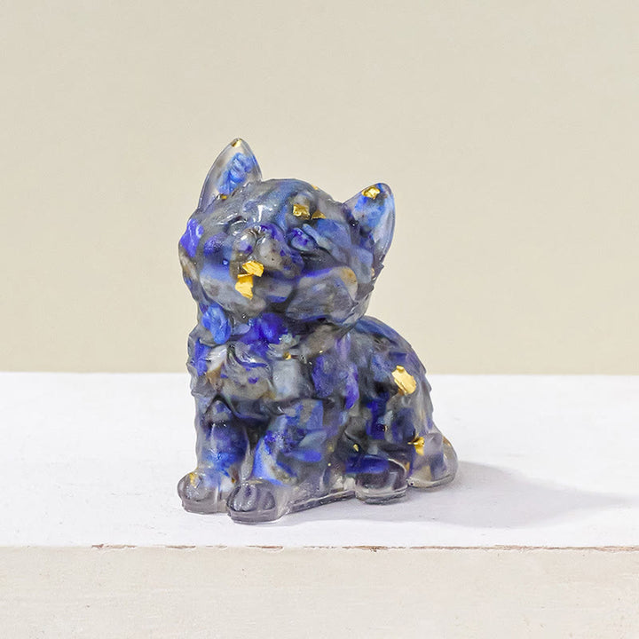 Decoración con gemas de gatito adorable de cristal epoxi Olivenorma