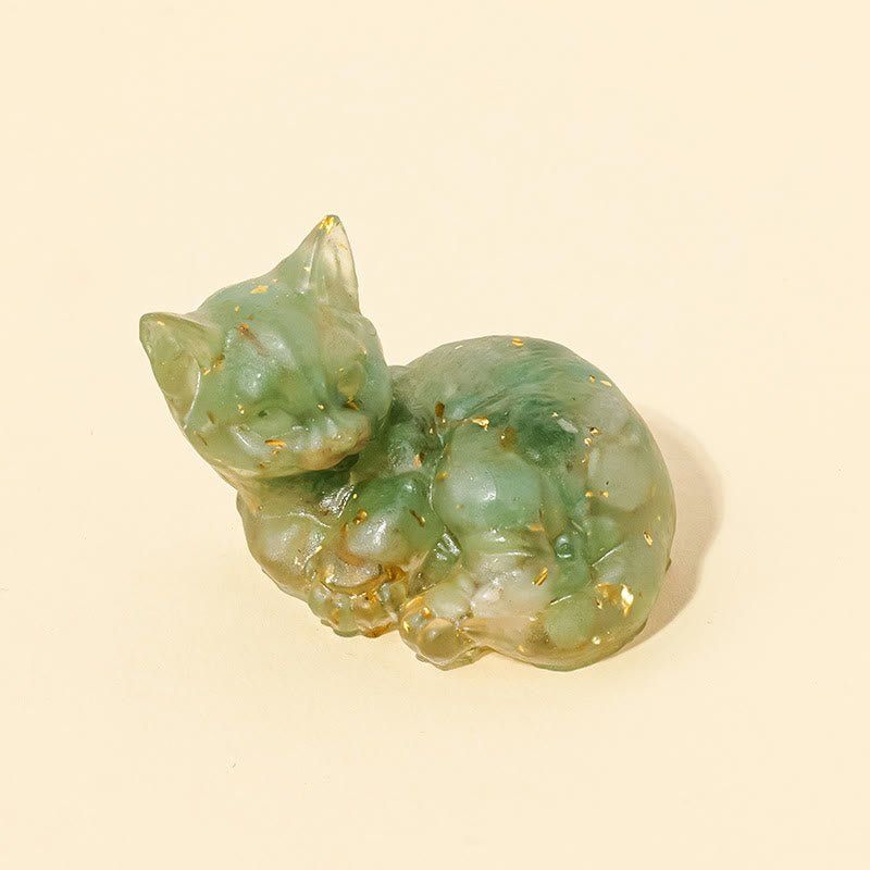 Decoración con gemas de gatito adorable de cristal epoxi Olivenorma