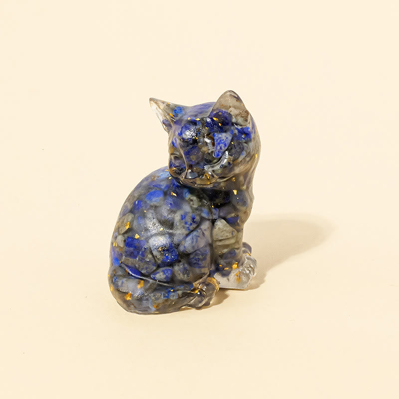Decoración con gemas de gatito adorable de cristal epoxi Olivenorma