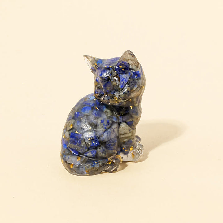 Decoración con gemas de gatito adorable de cristal epoxi Olivenorma