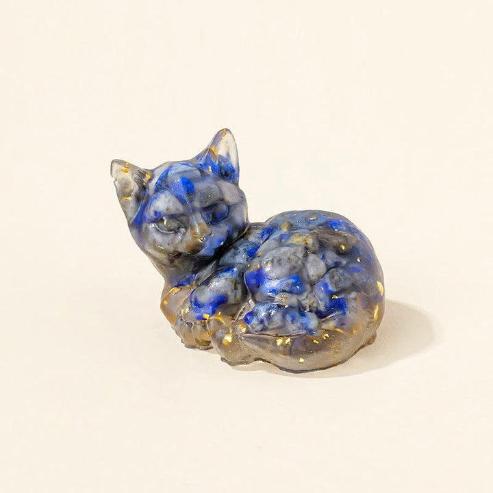 Decoración con gemas de gatito adorable de cristal epoxi Olivenorma