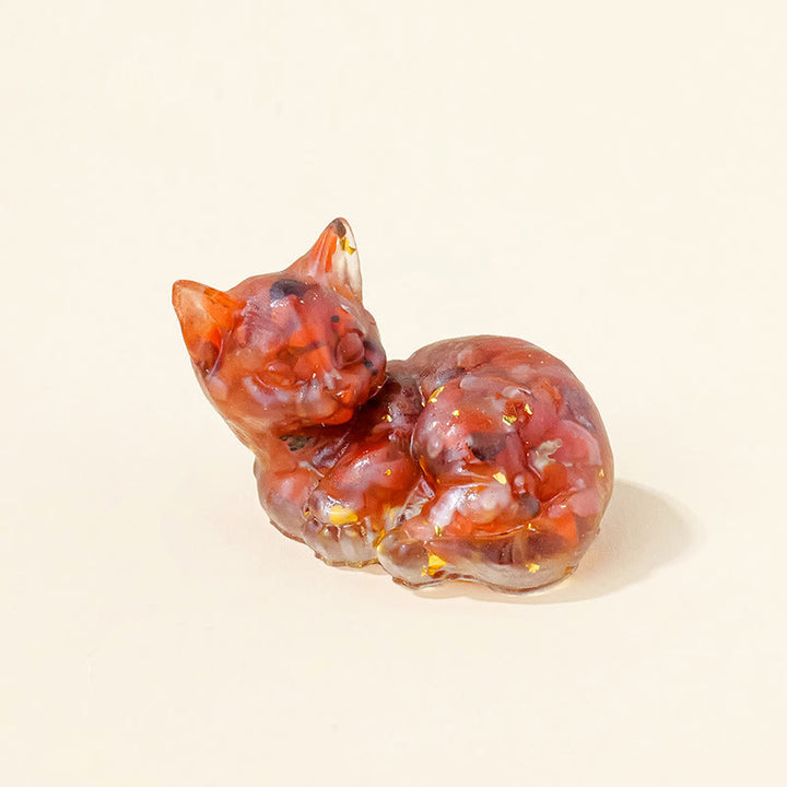 Decoración con gemas de gatito adorable de cristal epoxi Olivenorma