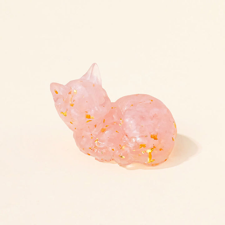 Decoración con gemas de gatito adorable de cristal epoxi Olivenorma