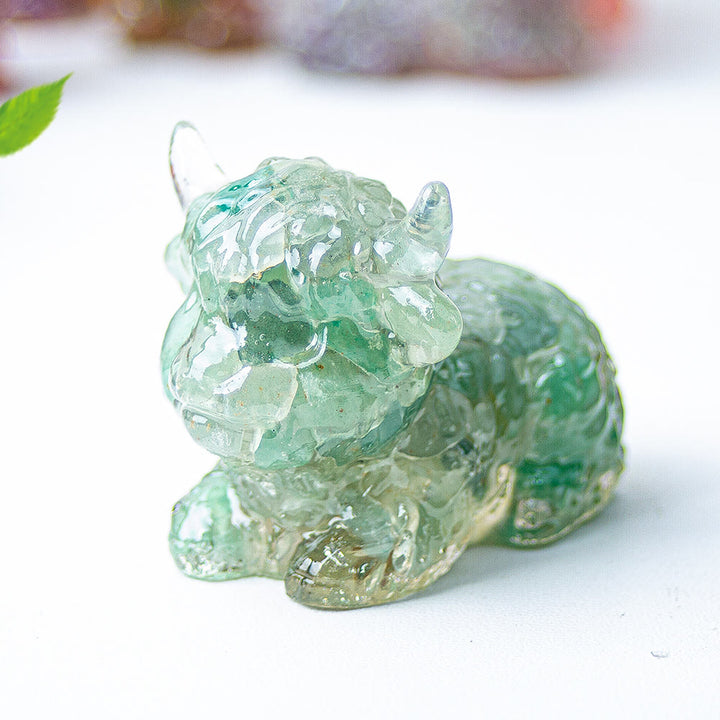 Decoración con piedras preciosas de ganado de las Tierras Altas de cristal epoxi Olivenorma