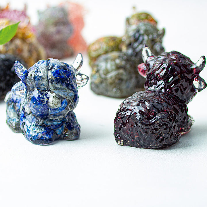 Decoración con piedras preciosas de ganado de las Tierras Altas de cristal epoxi Olivenorma