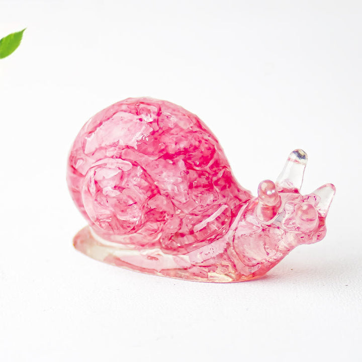 Decoración de piedras preciosas con caracoles de cristal epoxi de Olivenorma
