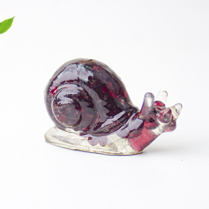 Decoración de piedras preciosas con caracoles de cristal epoxi de Olivenorma