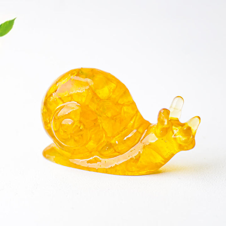 Decoración de piedras preciosas con caracoles de cristal epoxi de Olivenorma