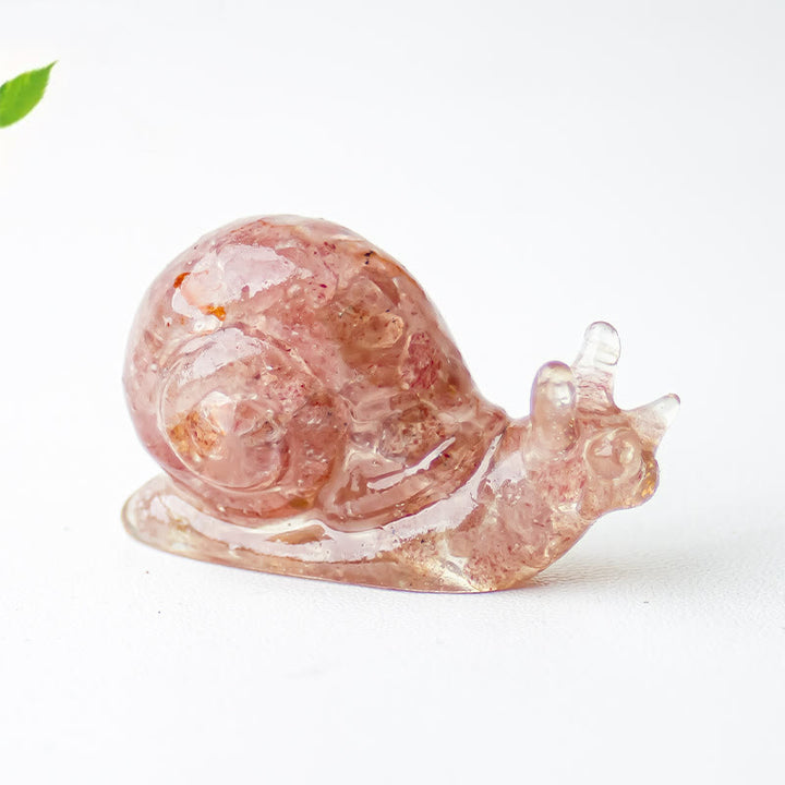 Decoración de piedras preciosas con caracoles de cristal epoxi de Olivenorma