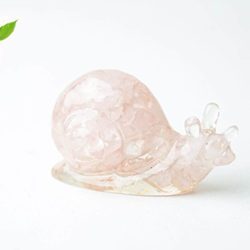 Decoración de piedras preciosas con caracoles de cristal epoxi de Olivenorma