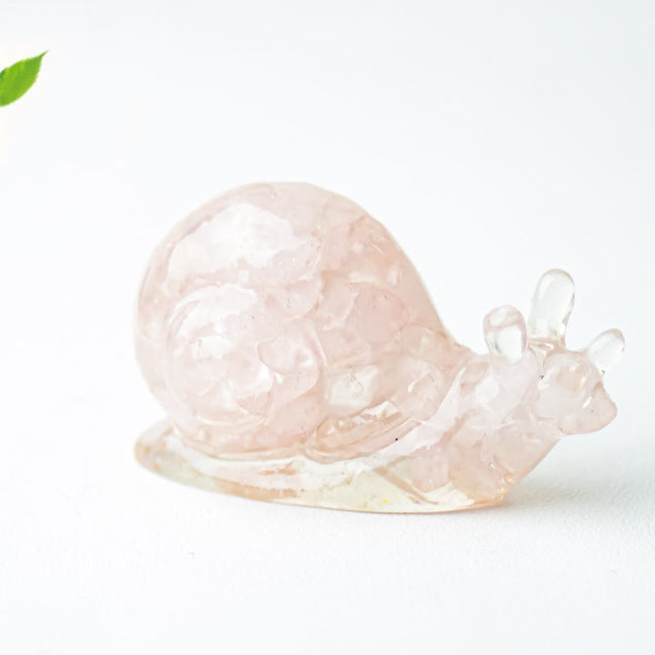 Decoración de piedras preciosas con caracoles de cristal epoxi de Olivenorma