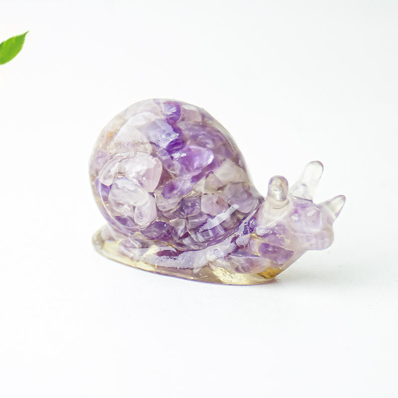 Decoración de piedras preciosas con caracoles de cristal epoxi de Olivenorma