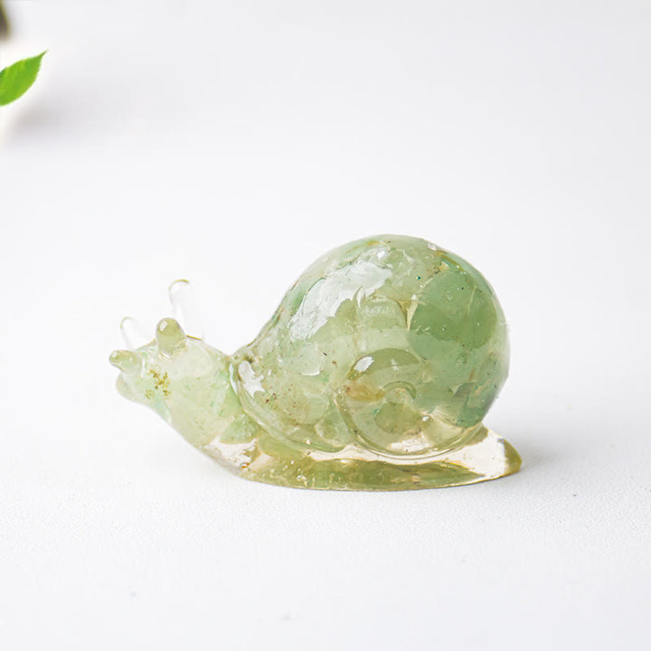 Decoración de piedras preciosas con caracoles de cristal epoxi de Olivenorma