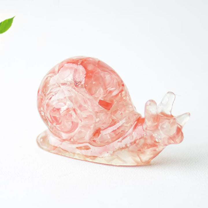 Decoración de piedras preciosas con caracoles de cristal epoxi de Olivenorma
