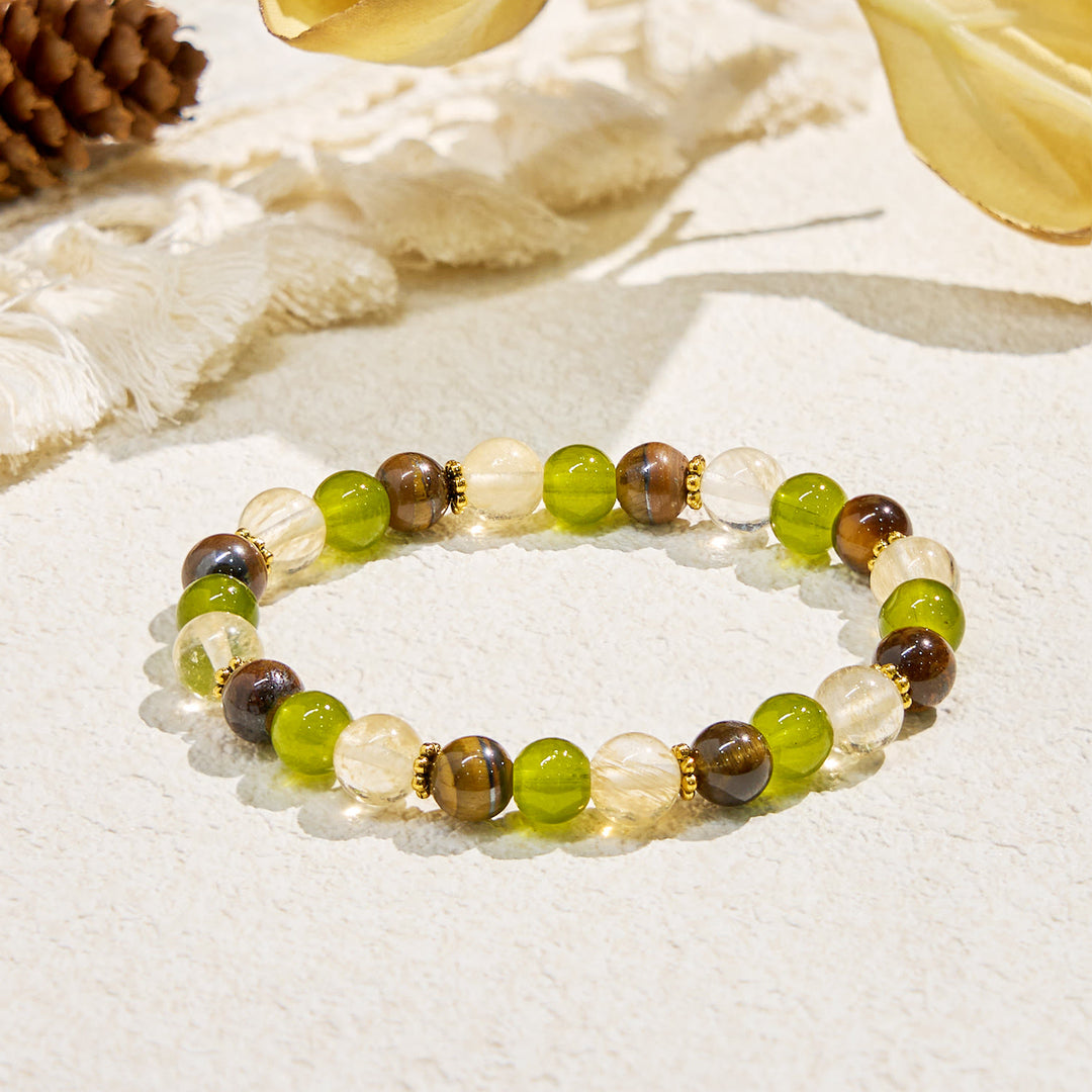 Pulsera de piedras preciosas de la fortuna "Eden's Whisper" de Olivenorma - Piedra natural - image 1