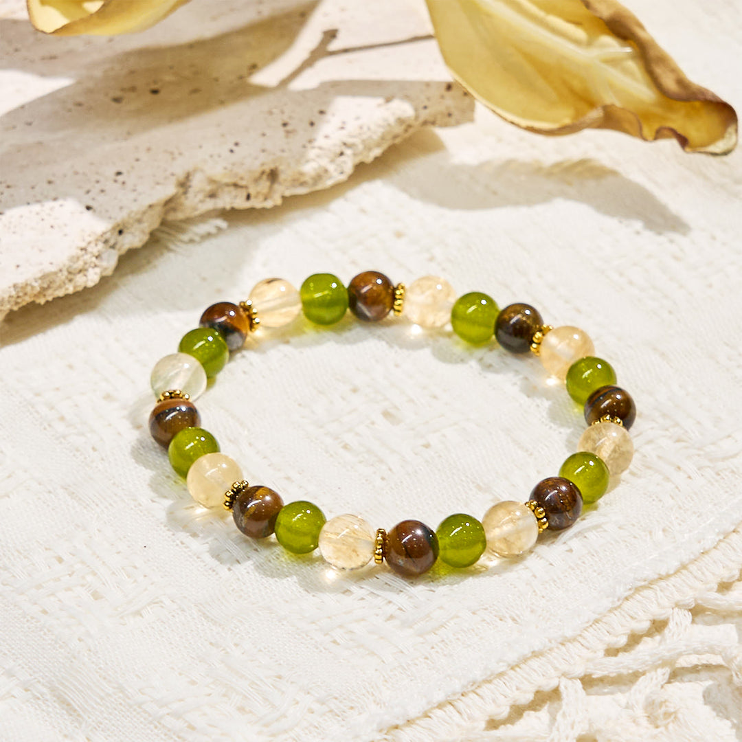 Pulsera de piedras preciosas de la fortuna "Eden's Whisper" de Olivenorma - image 5